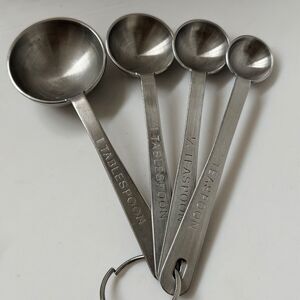 Vintage AMCO 863 Stainless Measuring Spoons Set of 4 18/8 Factory Misprint